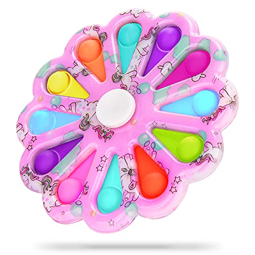 Loopa Pop Spinner, Sensory Fidget Toy Push Pop Bubble Stress & Anxiety Relief Fidget Popping Fidget Block Toys, Perfect for Kids & Adults