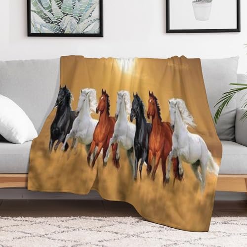 Couverture Polaire Flannel Cheval Doux Plaid de Lit Haut de Gamme - 3