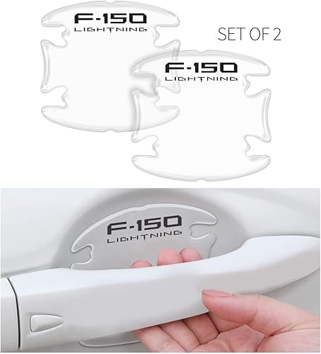 Miniatura 3 de Hecho para Ford F-150 Lightning Universal Car Door Handle Cup Protector de calcomanías transparentes, par