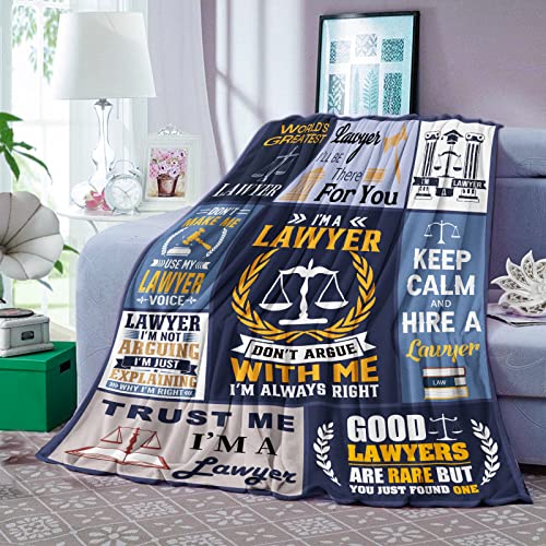 Domgoge Lawyer Gifts for Men Women Soft Cozy Fleece Flannel Blanket Throw, Attorney At Law Gift Paralegal Students - Image 2