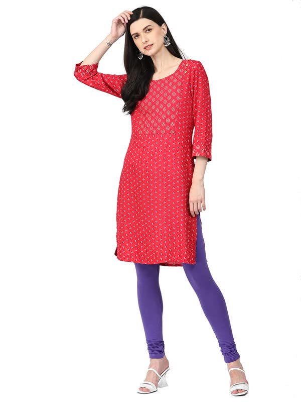Image of Robinbosky Cotton Churidhar Leggings for Women - Stylish, Stretchable & Flattering Fit for All-Day Comfort