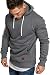 Produktbild Amaci&Sons Herren Basic Kapuzenpullover Sweatjacke Pullover Hoodie Sweatshirt 4023 Anthrazit M