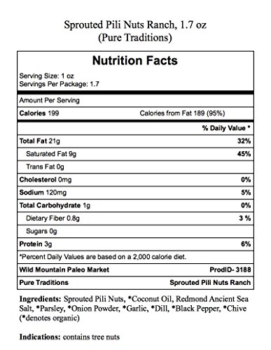 Sprouted Pili Nuts, 6 Flavor Variety Pack, 1.7 Oz Each #TOP2