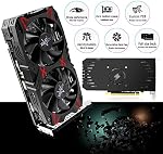 AISURIX Radeon RX 5500 XT 8gb GDDR6 Overclocked Graphic Card,128 Bit, 3XDP, HDMI, PCI Express 4.0X8, 8pin with Fan Intelligent Regulation System Gaming PC Computer Video Cards OC Edition for AMD