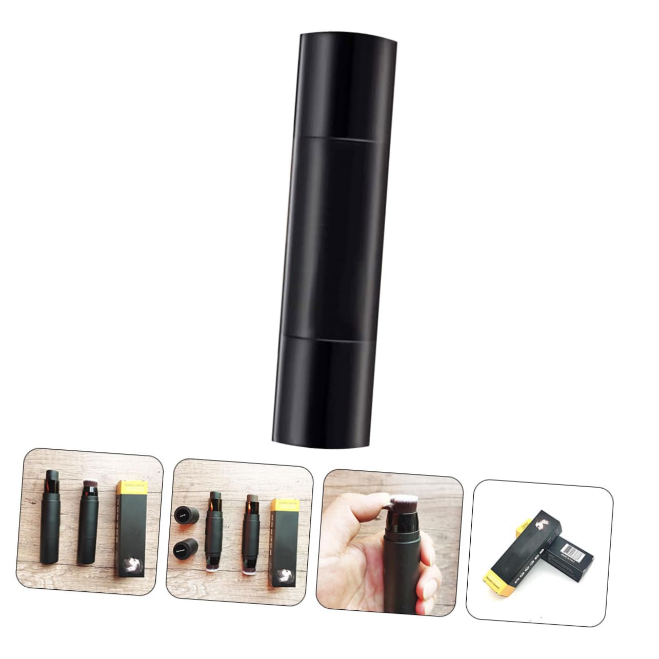 DOITOOL 2pezzi Stick Riempitivo Per Barba Strumento Di Modellazione Per Uomini Facile Da Trasportare Design Con Pennello e Materiale Resistente Scuro