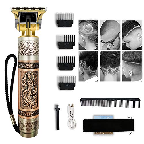 Electric Hair Clippers For Men T Liners Clippers Blade Grooming Trimmer For Hair Cutting Professional Cordless Body Hair Trimmer For Men Kit Rechargeable Zero Gap Beard Shaver Babershop Guanyin