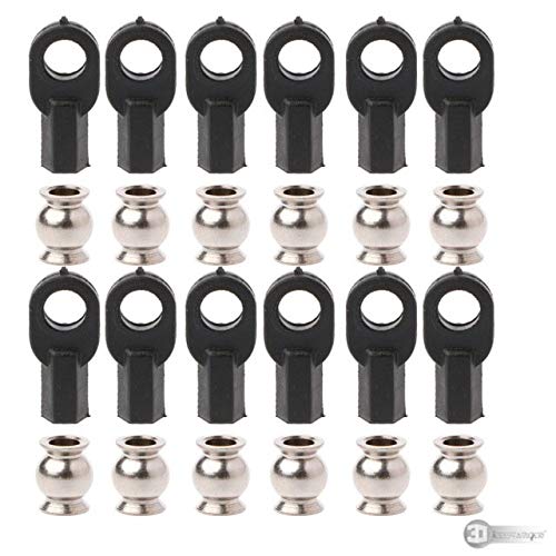 3DINNOVATIONS M3 DIY Kossel 3D printer Rostock Kossel 3D Printer TRAXXAS Rod Ends Parallel Arm Rod Balls With Hollow Balls Large Revo #5347 (12pcs Rod Ends,12 pcs Pivot Balls) (M3)