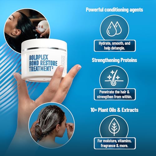 BOLD UNIQ BoldPlex Hair Mask - Deep Conditioner For Dry, Damaged Hair - Mascarilla Para El Cabello - Helps Repair and Nourish Curly, Bleached, or Frizzy Hair - 6.76 Fl Oz