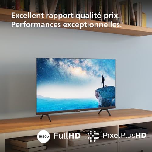 Philips 40PFS6009 Smart TV LED FHD - Écran 40 Pouces avec Plate-Forme Pixel Plus Titan OS et Son Dolby Audio, Fonctionne avec Alexa et l’Assistant Vocal Google - Cadre Noir Mat – Image 3