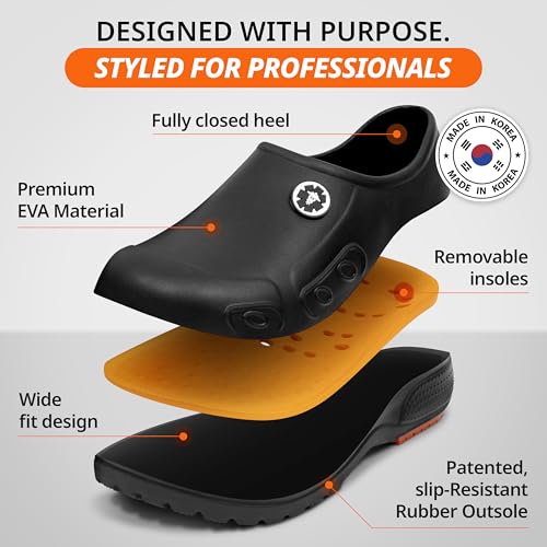 Image of YUNGPRIME Men's and Women's Slip-Resistant Work Shoes - Nursing - Chef Shoes