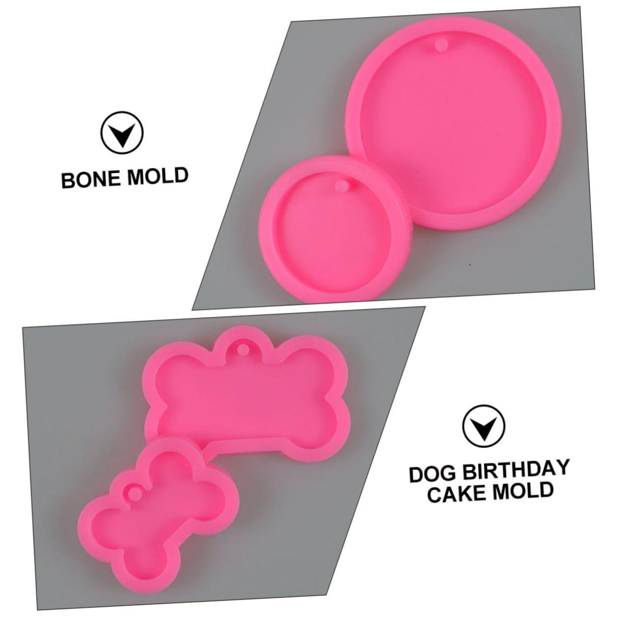 3 Set Stampo in Silicone Forma Osso Per Dolci E Portachiavi E Resistente Per Creazioni Da Te Per Regali Personalizzati 4 Pezzi*3
