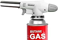 ZJWZCZCM Professional Butane Culinary Torch Lighter - Adjustable Flame for Creme Brulee, BBQ, Searing Meats & Jewelry Making (Gas Not Included)