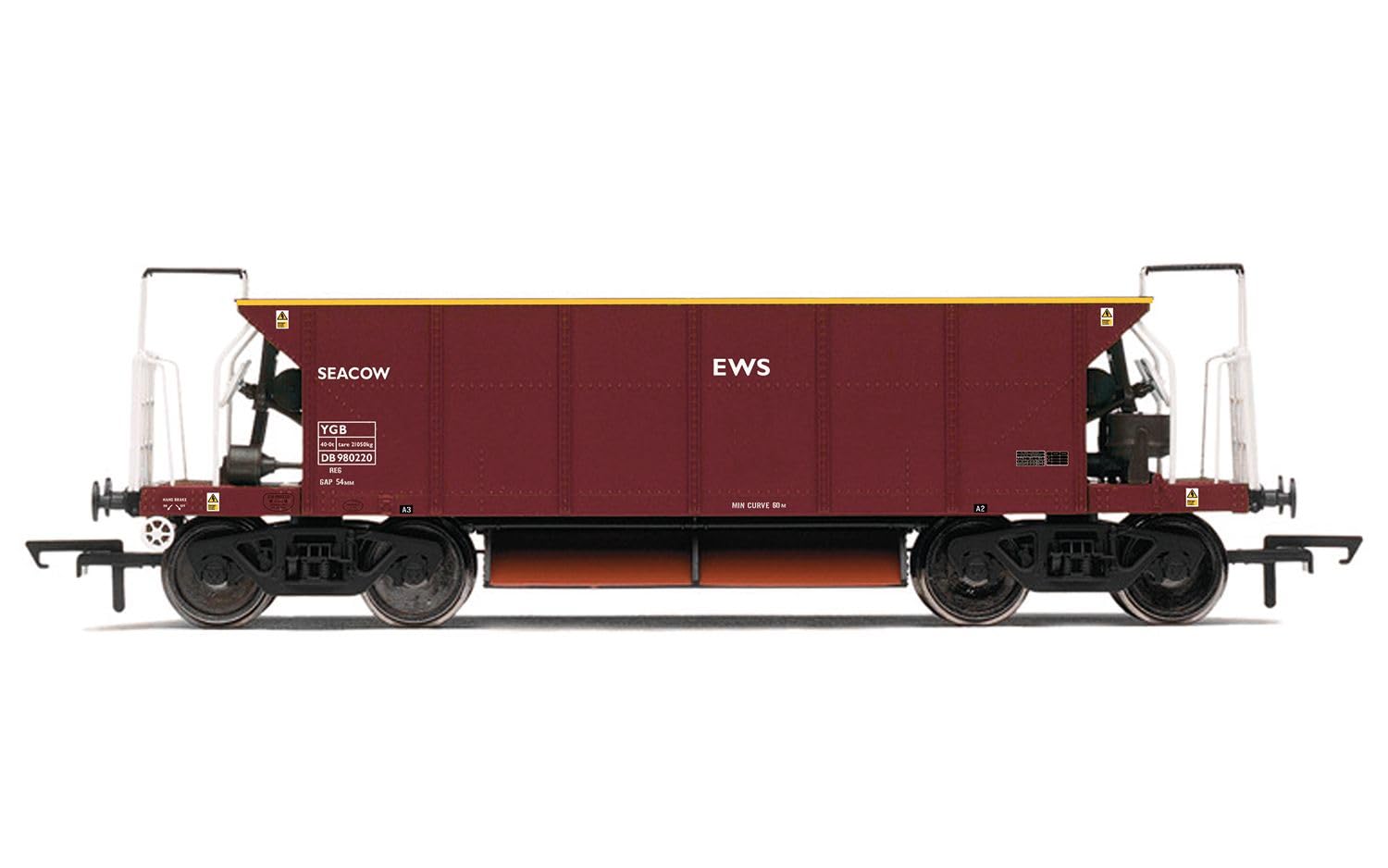 Hornby R60244 EWS, YGB 'Seacow', DB980220 - Era 9 Freight Wagons Wagons & Wagon Packs, Maroon, 00 Gauge