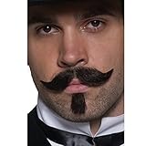 Lieferumfang: 1 Smiffys Herren Falscher Bart, Schnurrbart und Kinnbart, One Size, Farbe: Braun, 31129