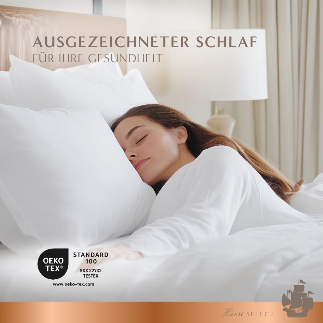 Hanse Select Bettdecke Federfrei 240x220 cm – Bettdecke mit perfektem Schlafklima wie im Luxushotel – mit High-Tech-3D-Luxus-Synthetik Faser, Made in Germany, Wärmeklasse: Normal