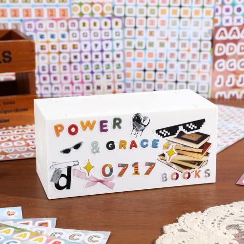 Image of 5000+ Pcs Alphabet Stickers, Letter Number Symbol Stickers, Reusable ABC Sticker Book for Journaling Scrapbooking Planner DIY Crafts Self-Adhesive Cute Letter Stickers for Kids Adults