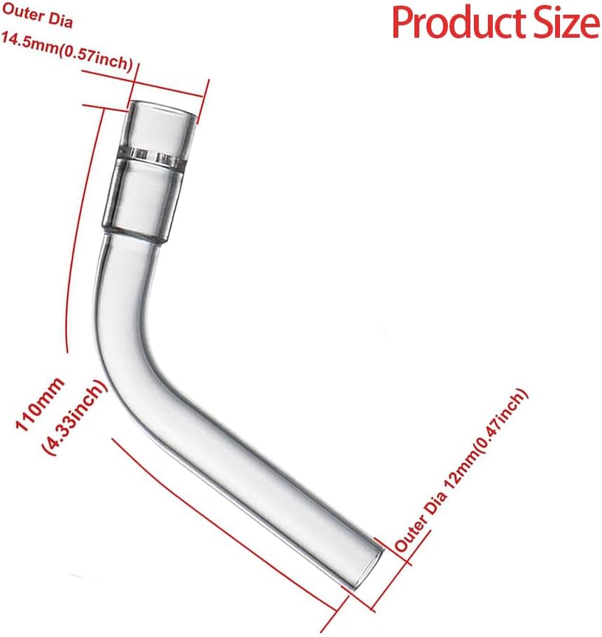 5 Pack Glass Tube Stem (110mm Curved), Steam Chemistry Air Drying Tube (Curved)