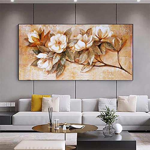 Oeuvres maison peintures decor KEBIA fleur plante pour habiller un grand mur de salon