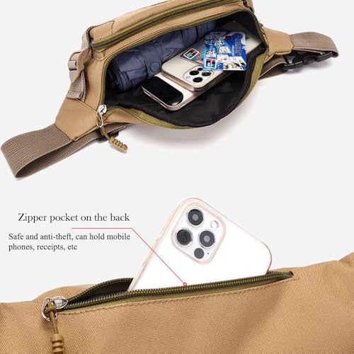 Bauchtasche für Herren und Damen, mit Fächern für Aufbewahrung und verstellbaren Schnallen, ideal für Spaziergänge mit Hunden und Laufen