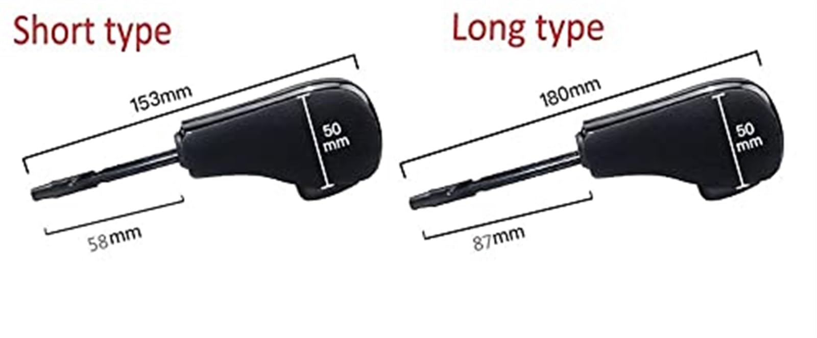 Dla BMW, E39 E46 E53 E60 E61 E63 E64 E83 E81 E82 E87 E90 E91 Samochód krótki długi drążek zmiany biegów samochód automatyczny na gałce zmiany biegów Gałka zmiany biegów(Matt Silver-long)