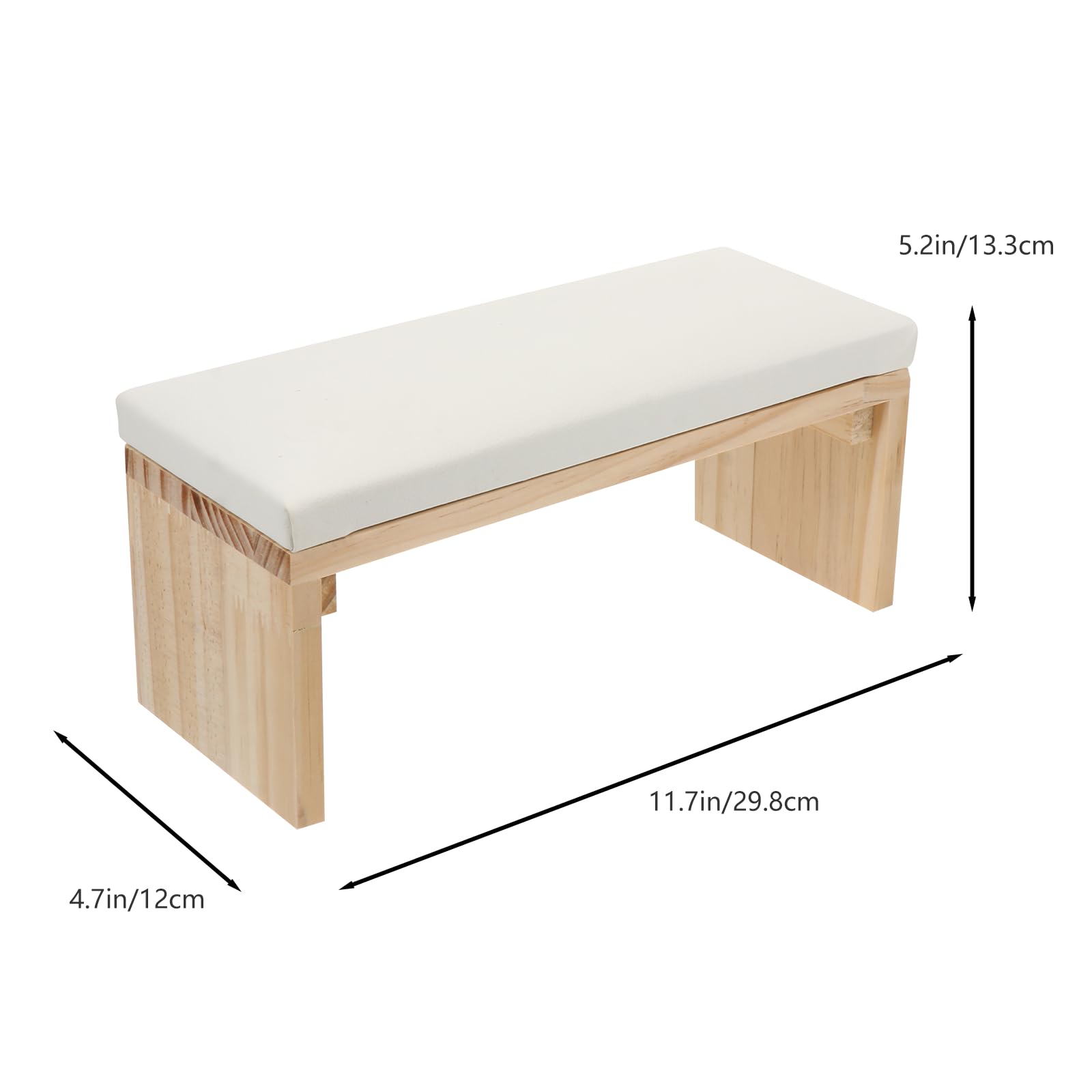 Mikikit Cojín de Mano para Manicura de Cuero y Madera, Reposabrazos Ergonómico Multipropósito que Ahorra Espacio para Uso en Salones Profesionales y Hogar DIY
