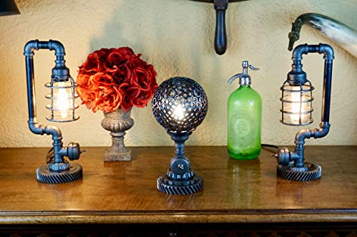 Savage Metal - Rustic Industrial Edison Steampunk Lamp With Switch - Vintage Antique Home Decor - Ideal For Bedrooms, Living Rooms, Bedside Tables, Nightstand, Desks - Accent Lighting #TOP6