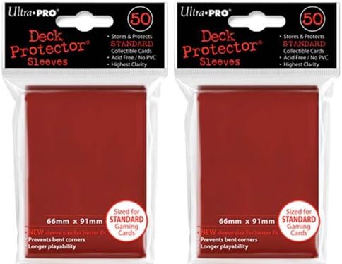 (100x) Ultra PRO Red Deck Protectors Sleeves Standard MTG Colors