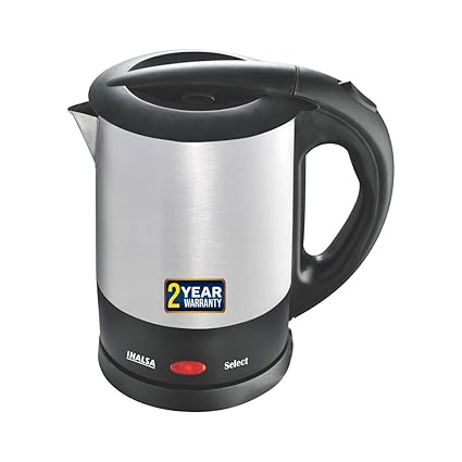 Inalsa Electric Kettle Select-1350W with 1 Litre Capacity, (Silver)