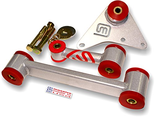 Massive Motor Engine Trans Mount 3 pc Set Compatible with Dodge NEON SRT 4 Turbo Solid Upper Lower 2.4 (Victory Silver)