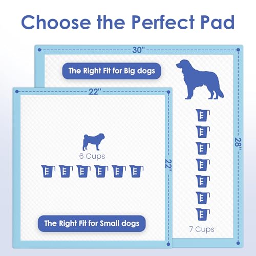 American Kennel Club Scented Puppy Training Pads with Ultra Absorbent Quick Dry Gel – 22 x 22 Pee Pads for Dogs - Fresh Scented - Pack of 100