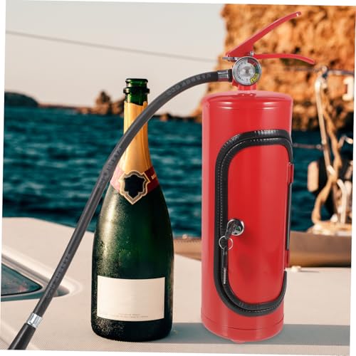 Boîte de rangement extincteur bouteille de vin métal rouge