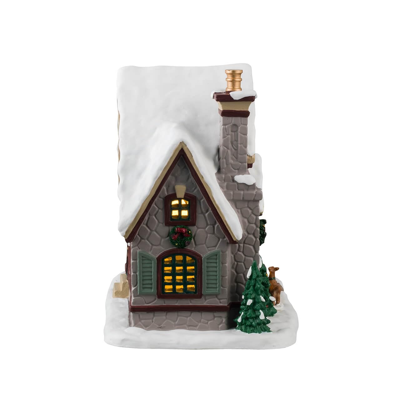 Mini Alberello Di Natale Luminoso Illuminato Led H 26cm Villaggi Di