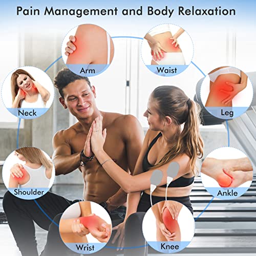 Belifu Heat Therapy Tens Ems Unit, Muscle Stimulator For Pain Relief, Independent Dual Channel Electric Pulse Massager, 3 Temperature Levels, 36 Modes And 40 Intensities, With Back Clip, 10 Gel Pads #TOP4