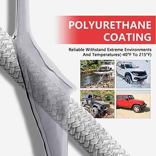 Ntr 1-1/8" X 30' Kinetic Recovery Tow Rope (32,000Lbs), With 2 Uhmwpe Soft Shackles (32,000Lbs), Heavy-Duty Offroad Snatch Strap, Vehicle Recovery Kit For Jeep Car Truck Atv Utv Suv #TOP3