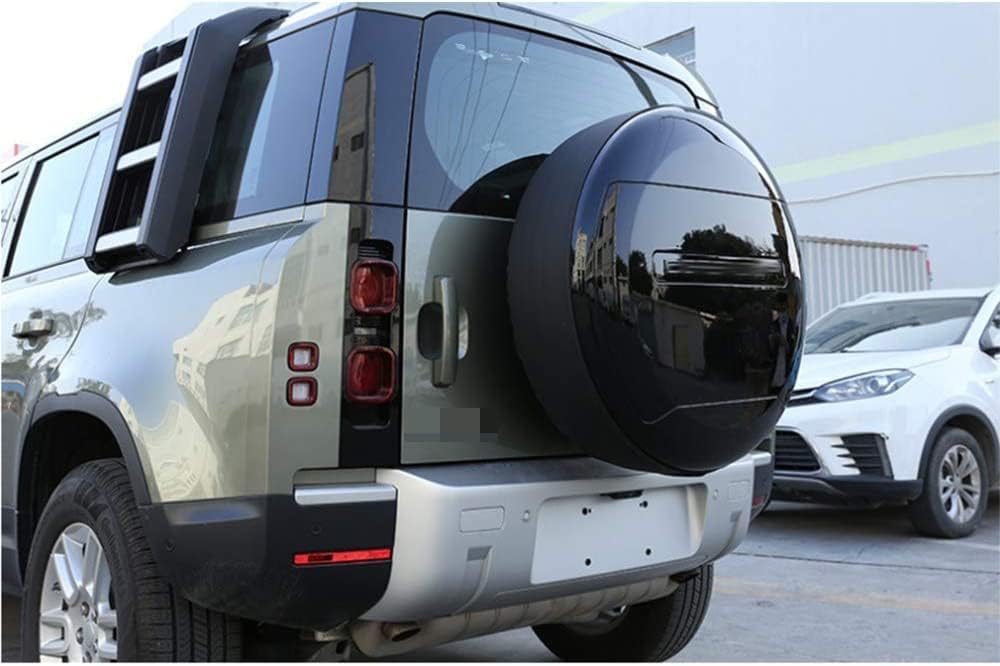 Car Rear Spare Tire Protective Cover for Land Rover Defender 110 130 2020 Car Exterior Accessories (Santorini Black)