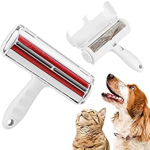 Modernized pet hair remover  reusable cat and dog hair remover for furniture couch carpet car seats or bedding  portable multi surface lint roller and fur removal tool grooming long haired   cucciolini doodles