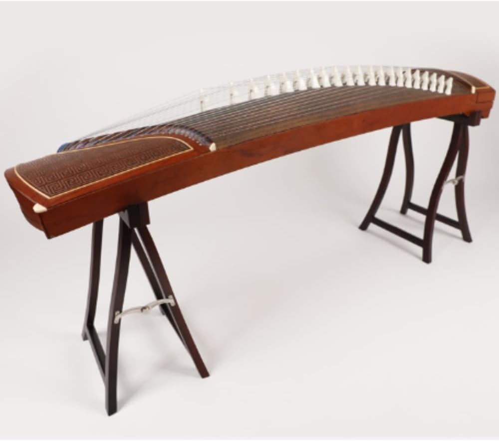 Sailozai 家庭用や持ち運び用の折りたたみ式古筝スタンド。演奏や練習に適しています。 (フィービーカラー)