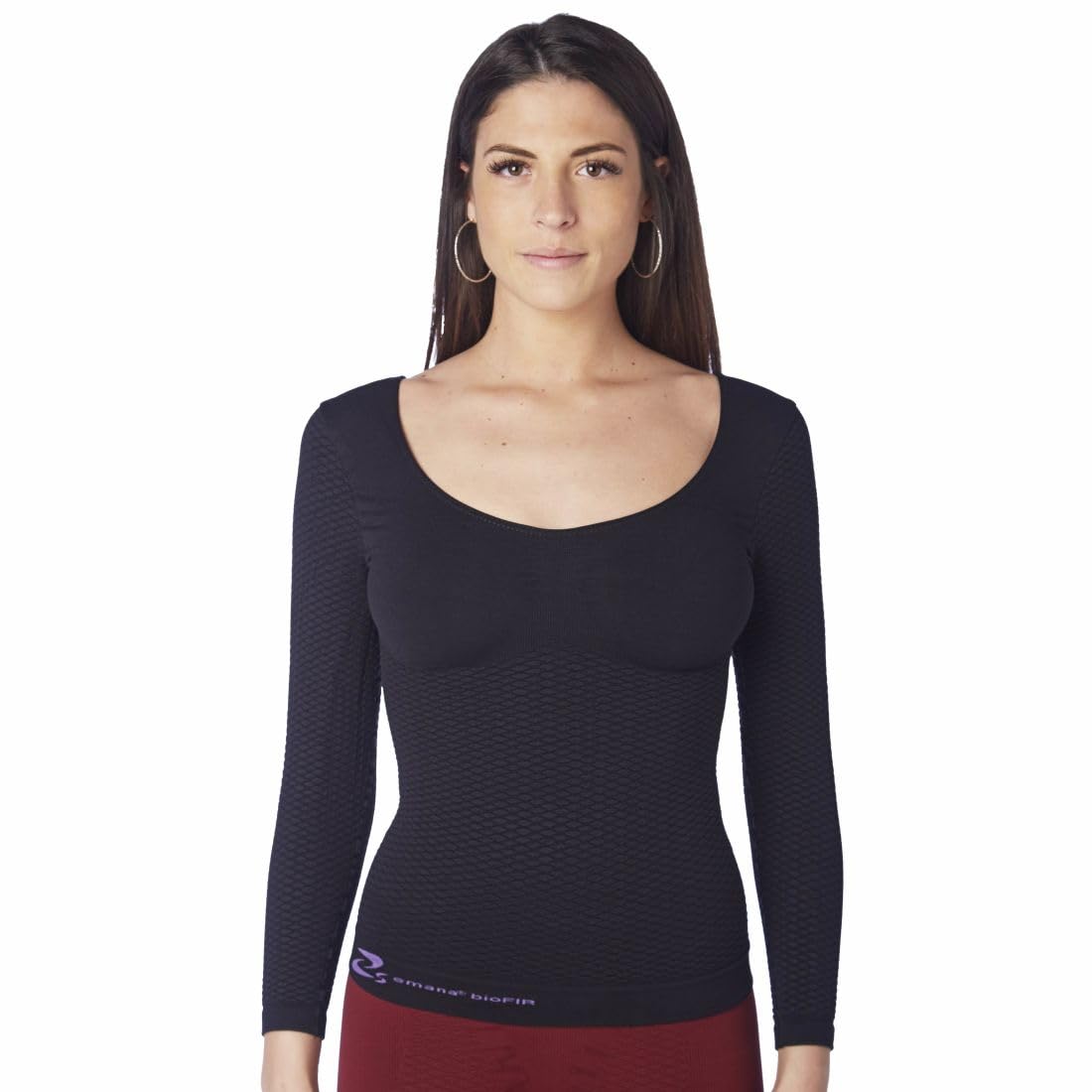 Shaping Thermal Slimming Long Sleeves Woman Vest Anti Cellulite in Emana bioFIR Yarn