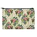 Budgie Budgerigar Parakeet Bird Pattern Makeup Cosmetic Bag Organizer Pouch