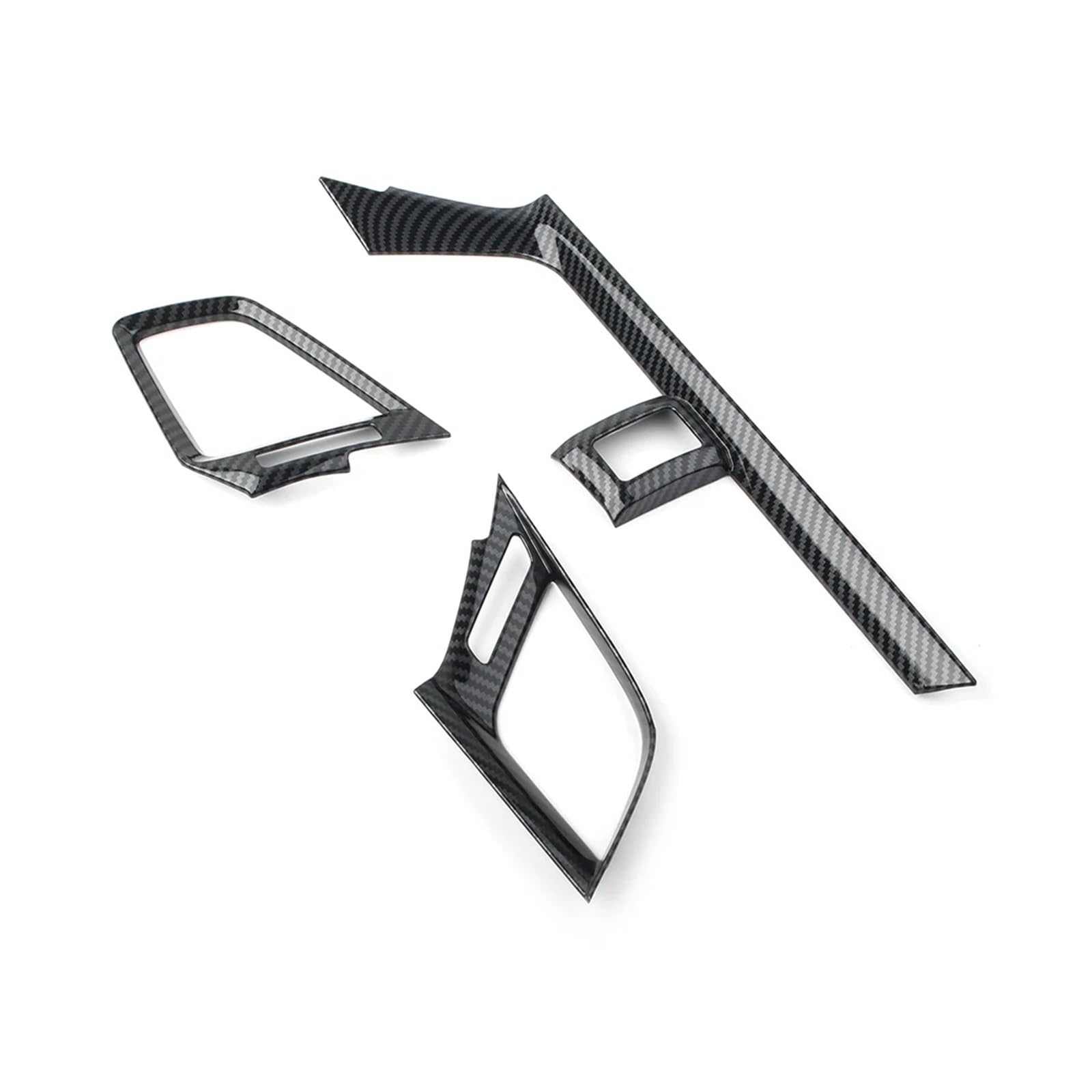 para Civic 10th 2016 2017 2018 2019 2020 3 Unids/Set Cubierta Ventilación Aire para Salpicadero Coche RHD ABS Estilo Fibra Carbono Control Central Pegatina Interiores Centrales