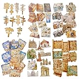 TIAMECH Secret in Suitcase ペーパーステッカー - 60枚 ルートガイドツアー ランドマークデザイン ジャーナリング&スクラップブック用ステッカー ジャンクジャーナル用品 エフェメラ DIYクラフト