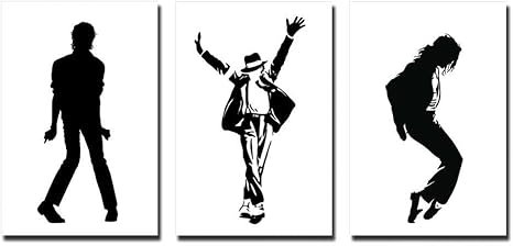 Amazon Wall26 キャンバスプリントウォールアート マイケル ジャクソンのダンスムーブシルエット ブラックとホワイト ストレッチギャラリーキャンバスラップ ジークレープリント すぐに掛けられる 24インチx36インチx3パネル ウォールステッカー オンライン通販
