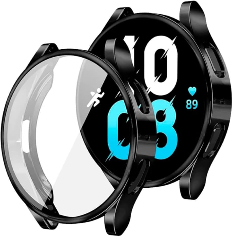 Case Capa Bumper Para Samsung Watch 7 40mm com Pelicula Premium (PRETO)