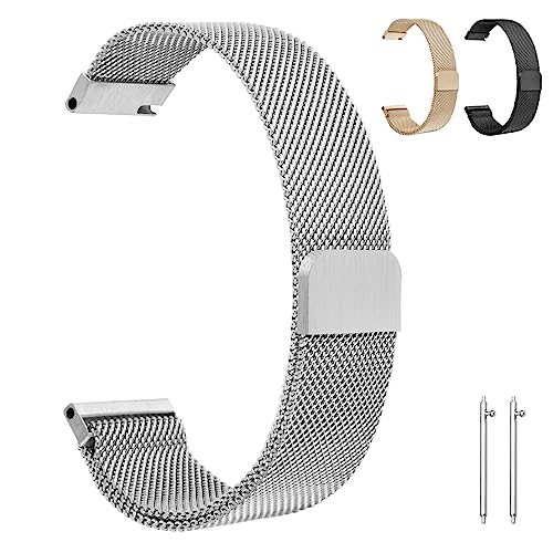 OFFCUP Edelstahl Uhrenarmband 20MM, Magnetverschluss Smartwatch, Uhren...