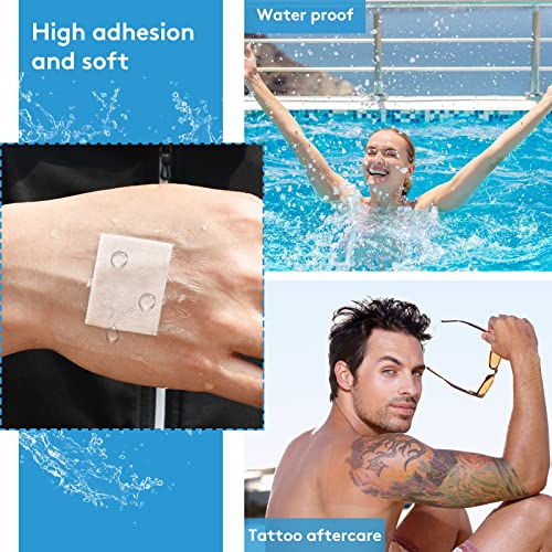 9 Rolls Waterproof Bandages, 3 Sizes Transparent Film Dressing, Clear Adhesive Bandages, Shower Shield Dressing Tape For Shower Tattoos(3 Sizes) #TOP5