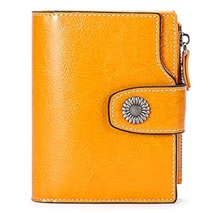 SENDEFN Small Women Wallet Genuine Leather RFID Blocking Bifold Small Purse
