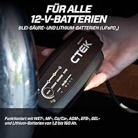 CTEK NXT 5 Smart-Batterieladegerät 12 V, 5 A, kompatibel mit Blei-Säure- und Lithium-Batterien, Rekonditionierungsmodus, AGM-Optimierung, Temperaturkompensation, praktischer Batterie-Wartungsgerät – Ansicht 5