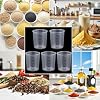 Set de 5 tazas medidoras, 3.4 oz (100ml) de plástico transparente, libres de BPA, para hornear, arroz, laboratorio, cocina, mezclar y medir, resistentes a altas temperaturas 4
