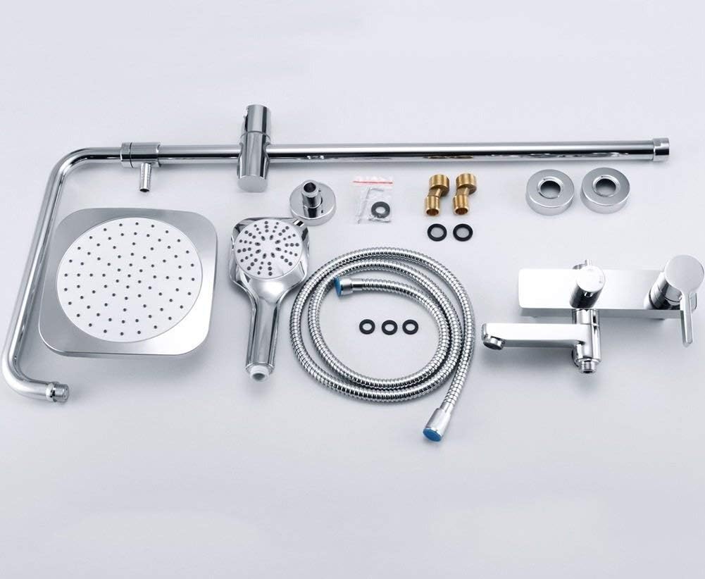 Shower Bath Stainless Steel and Copper Shower Shower Shower Shower Shower 8 inch Rectangular Rectangular Rectangular Shower Shower Set Warm and Cold Water Water Battery Single