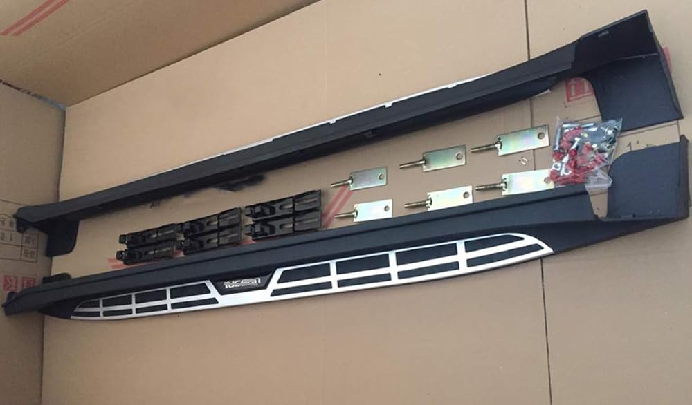 2PCS Aluminum Running Boards Fits for Hyundai Tucson 2015-2021 Side Steps Nerf Bar, Black-2